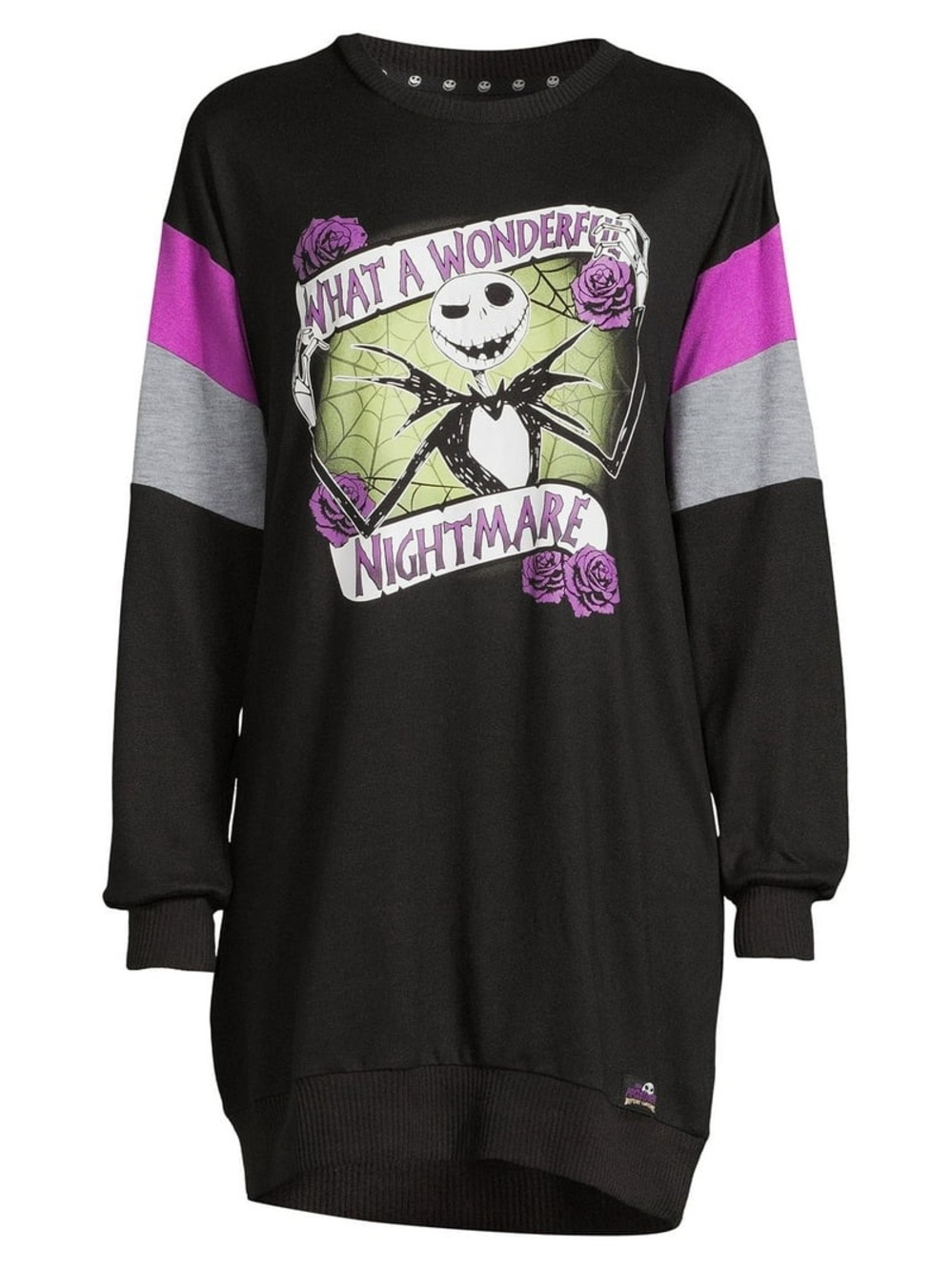 What A Wonderful Nightmare Black Sleepshirt Nighttime Graphic Pajama Tunic